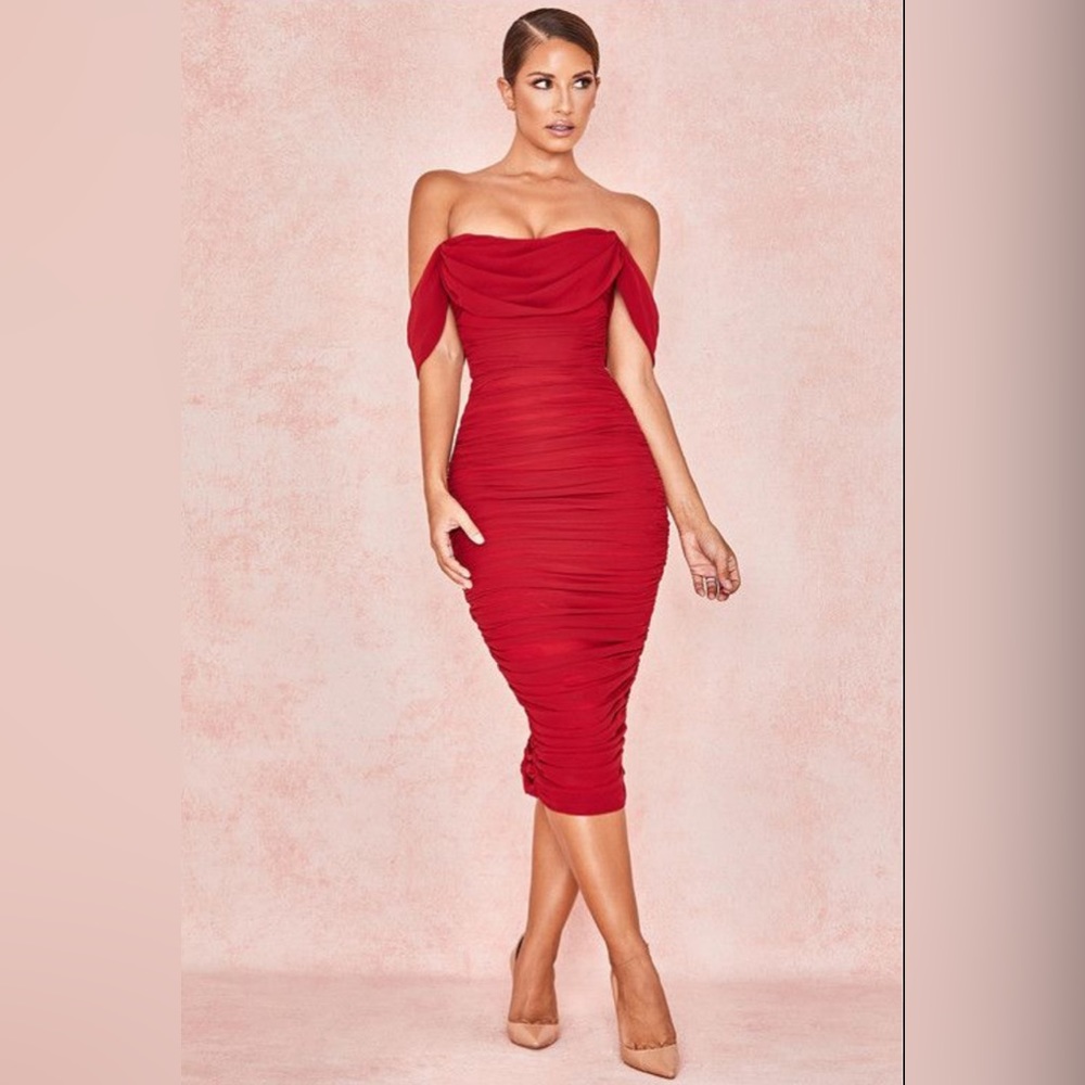 House of CB Red Carlotta Dress Size - M (Only worn once)
